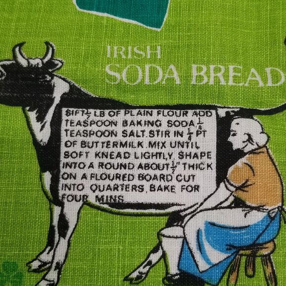 Vintage Irish Recipes Linen Tea Towel – A Nostalgic Kitchen Treasure - Picture 5 of 15
